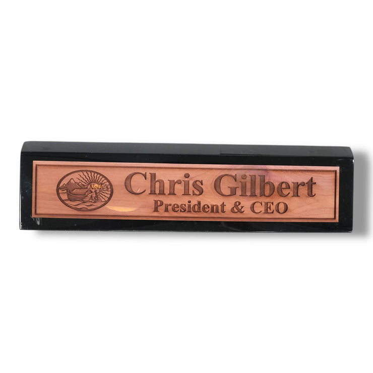 Desk Wedge Name Plate - PERSONALIZED - Noahs Ark - 11 Inches