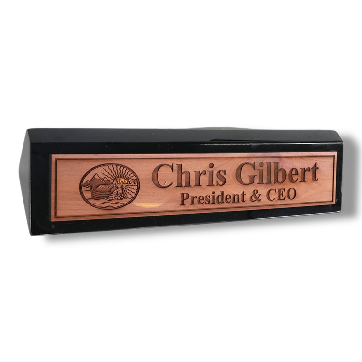 Desk Wedge Name Plate - PERSONALIZED - Noahs Ark - 11 Inches