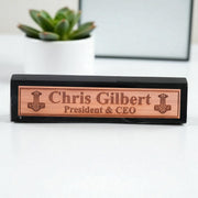 Desk Wedge Name Plate - PERSONALIZED - Mjolnir - 11 Inches