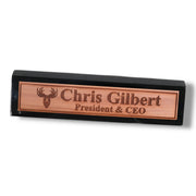 Desk Wedge Name Plate - PERSONALIZED - Moose - 11 Inches