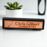 Desk Wedge Name Plate - PERSONALIZED - Golf - 11 Inches