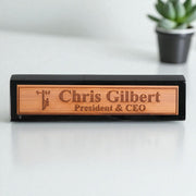 Desk Wedge Name Plate - PERSONALIZED - Lineman - 11 Inches