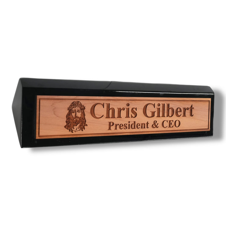 Desk Wedge Name Plate - PERSONALIZED - Jesus - 11 Inches