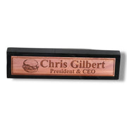 Desk Wedge Name Plate - PERSONALIZED - Hamburger - 11 Inches