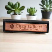Desk Wedge Name Plate - PERSONALIZED - Flying Dragon - 11 Inches