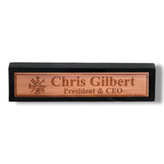 Desk Wedge Name Plate - PERSONALIZED - Firefighter - 11 Inches