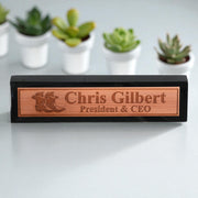 Desk Wedge Name Plate - PERSONALIZED - Cowboy Boots - 11 Inches