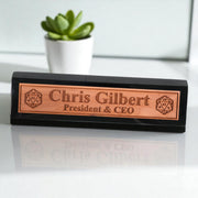 Desk Wedge Name Plate - PERSONALIZED - D20 - 11 Inches