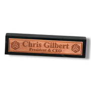 Desk Wedge Name Plate - PERSONALIZED - D20 - 11 Inches