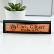 Desk Wedge Name Plate - PERSONALIZED - Wheel Tire - 11 Inches