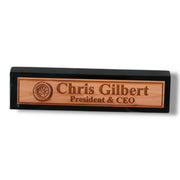 Desk Wedge Name Plate - PERSONALIZED - Wheel Tire - 11 Inches