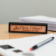 Desk Wedge Name Plate - PERSONALIZED - Water Spigot - 11 Inches