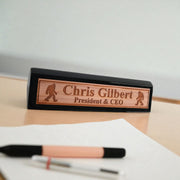 Desk Wedge Name Plate - PERSONALIZED - Bigfoot Sasquatch - 11 Inches