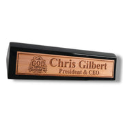 Desk Wedge Name Plate - PERSONALIZED - With God all things are possible - 11 Inches