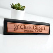 Desk Wedge Name Plate - PERSONALIZED - Pit Bull - 11 Inches