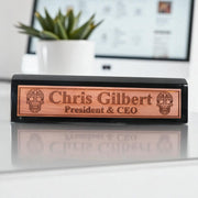 Desk Wedge Name Plate - PERSONALIZED - Sugar Skull - 11 Inches