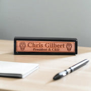 Desk Wedge Name Plate - PERSONALIZED - Sugar Skull - 11 Inches