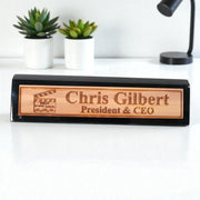 Desk Wedge Name Plate - PERSONALIZED - Worlds most awesome film editor - 11 Inches