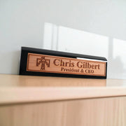 Desk Wedge Name Plate - PERSONALIZED - Thunderbird Native American - 11 Inches