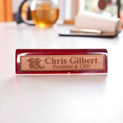 Desk Wedge Name Plate - PERSONALIZED - Cowboy Boots - 11 Inches