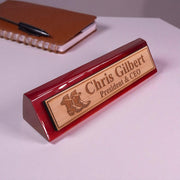 Desk Wedge Name Plate - PERSONALIZED - Cowboy Boots - 11 Inches