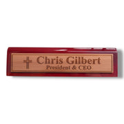 Desk Wedge Name Plate - PERSONALIZED - Cat - 11 Inches