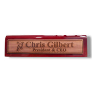 Desk Wedge Name Plate - PERSONALIZED - Pit Bull - 11 Inches