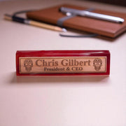 Desk Wedge Name Plate - PERSONALIZED - Sugar Skull - 11 Inches