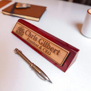 Desk Wedge Name Plate - PERSONALIZED - Happy Halloween - 11 Inches