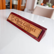 Desk Wedge Name Plate - PERSONALIZED - PIglet - 11 Inches