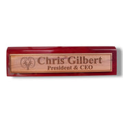 Desk Wedge Name Plate - PERSONALIZED - Kidney - 11 Inches