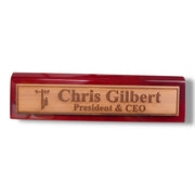 Desk Wedge Name Plate - PERSONALIZED - Lineman - 11 Inches