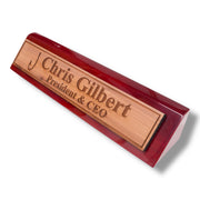 Desk Wedge Name Plate - PERSONALIZED - Fish Hook - 11 Inches