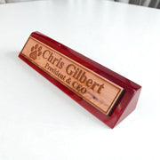 Desk Wedge Name Plate - PERSONALIZED - Dog Paw - 11 Inches