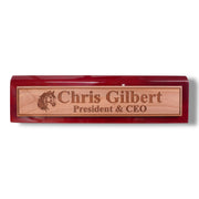 Desk Wedge Name Plate - PERSONALIZED - Horse - 11 Inches