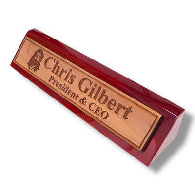 Desk Wedge Name Plate - PERSONALIZED - Jesus - 11 Inches