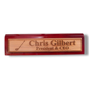 Desk Wedge Name Plate - PERSONALIZED - Golf - 11 Inches