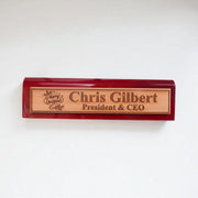 Desk Wedge Name Plate - PERSONALIZED - Merry Christmas - 11 Inches