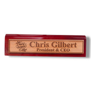 Desk Wedge Name Plate - PERSONALIZED - Merry Christmas - 11 Inches