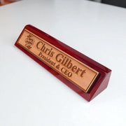 Desk Wedge Name Plate - PERSONALIZED - Merry Christmas - 11 Inches