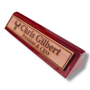Desk Wedge Name Plate - PERSONALIZED - Moose - 11 Inches
