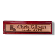 Desk Wedge Name Plate - PERSONALIZED - Louisiana - 11 Inches - Cajun