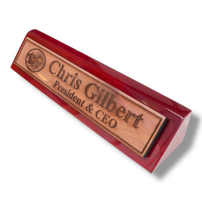 Desk Wedge Name Plate - PERSONALIZED - Noahs Ark - 11 Inches