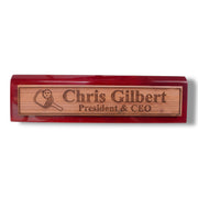 Desk Wedge Name Plate - PERSONALIZED - Pickleball - 11 Inches