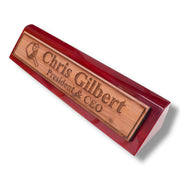 Desk Wedge Name Plate - PERSONALIZED - Pickleball - 11 Inches