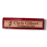 Desk Wedge Name Plate - PERSONALIZED - Lion - 11 Inches