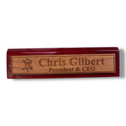 Desk Wedge Name Plate - PERSONALIZED - Giraffe - 11 Inches