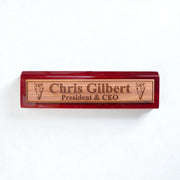 Desk Wedge Name Plate - PERSONALIZED - Arrowhead - 11 Inches