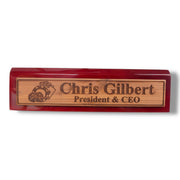 Desk Wedge Name Plate - PERSONALIZED - Casino Poker Dice - 11 Inches