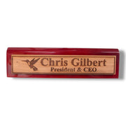 Desk Wedge Name Plate - PERSONALIZED - Hummingbird - 11 Inches